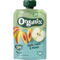 Organix Knijpfruit appel, perzik & mango 12 m+ 100 g