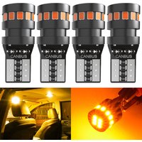 OUSHI W5W LED Bulb, Canbus Error Free T10 501 194 168 2825 12V Replacement Bulbs for Car Interior Dome Map Door Courtesy License Plate Lights, Amber Yellow(Pack of 4)