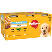 Pedigree Junior Puppy Wet Dog Food Mixed Selection in Jelly 6 x 400g Can