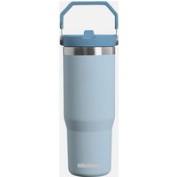 Milestone Travel Mug with Flip Straw Stainless Steel Double Walled Blue 890ml