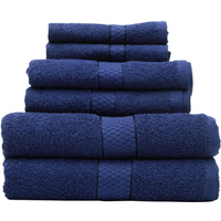 Thread & Loom Towel Set 2 x Bath Towels, 2 x Hand Towels, 2 x Face Cloths Navy