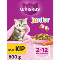 Whiskas Junior droog kattenvoer met kip 800 g