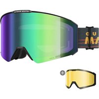 OutdoorMaster Falcon Zeiss skibrilset zwarte frame Uniform ML groen 18% voor volwassenen