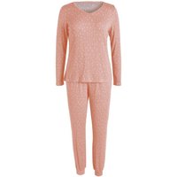 IZURIA v-neck printed pink long sleeved top and pants set M