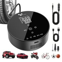 Draadloze autobandenpomp met dubbele voeding (4500 mAh) – Draagbare luchtcompressor met Bluetooth-luidspreker, powerbank en led-lampje