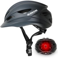 DKONI HS-086 Adult Bicycle Helmet with Light Grey-Black M 55-58cm