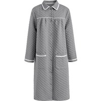 IZURIA lapel light grey long sleeved robe M