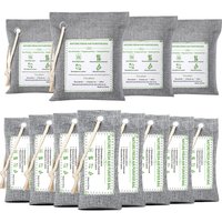 Zooly 8*50 g + 4*200 g bamboe houtskool luchtzuiveringszakken, actieve kool zakken geurabsorber, vochtabsorber, natuurlijke auto-luchtverfrisser, schoenendeodorant, geurverwijderaar voor thuis, huisdieren, kast