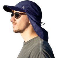 TOP-EX Men's Sunblock Waterproof Adjustable Baseball Cap with Neck Flap M/L Navy