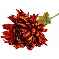 Candlelight Artificial Chrysanthemum Flower Stem Burgundy 62cm