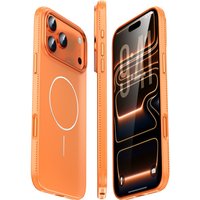 IM-CHEN iPhone 17 Pro Max Case Cover, Edge Heat Dissipation, MagSafe Magnetic Ring, Slim Version, Orange, 1 Piece