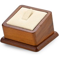 Oirlv Solid Wood Ring Holder,Square Single Ring Display Stand,Showcase Jewelry Display Prop Earrings Bracelet Jewelry Holder