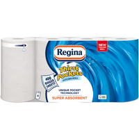 Regina Thirst Pockets Kitchen Roll, 2-Ply, 4 Rolls