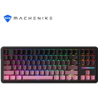 Machenike KG87 80% Mechanical Tri-Mode Keyboard, QWERTY US layout, Gasket Mount, Latte Switch-Pink