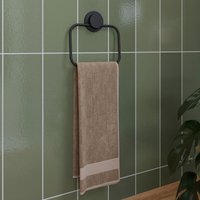 Croydex Stick 'n' Lock Towel Ring - Black