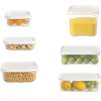 COOKER KING Food Storage Meal Prep Containers Reusable for Kitchen Organization Plastic Kitchen Set 8pcs