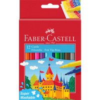 Faber-Castell viltstiften set - 12 stuks, assortiment kleuren