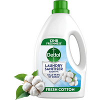 Dettol Laundry Cleanser, Fresh Cotton, 2.5 L