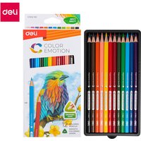 Deli Houten Kleurpotloden, Kunst Tekengereedschap, Verschillende Kleuren 12-Stuks