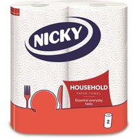 Nicky Household Kitchen Towel, 2-Ply, 2 Rolls