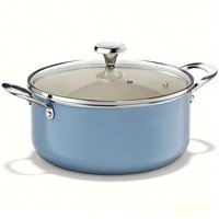 Redchef Gemstone Aluminum 24cm Stock Pot Blue