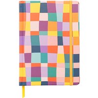 Jubiluu A5 Textured Hardcover Lined Notebook - 96 Sheets (100g offset paper), Bookmark & Elastic Band - Classic Cream Ruled Journal for Writing, School, Office, and Gifts-Color Patch