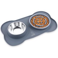 Pecute slowfeeder-voerbak (maat M) - blauw
