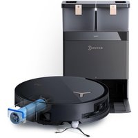 ECOVACS DEEBOT X8 OMNI Robot Vacuum with Mop - Black, 18,000Pa Suction, Auto Mop Washing & Emptying, 40-75℃ Hot Water Mop Washing & 63℃ Hot Air-Drying