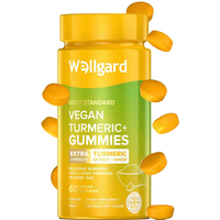 Wellgard Turmeric Vegan Joint Support Gummies Peach Flavour - 60 Gummies