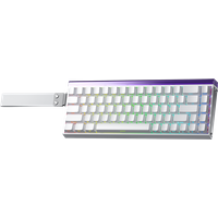 AULA Hero 68 mechanisch gamingtoetsenbord, Hall-effect magnetische switch, 0,01 mm instelbare activering, Rapid trigger, 8K polling rate, Zijdelings gegraveerd, 60% RGB-toetsenbord met kabel, US lay-out, Wit & zwart King magnetische switch