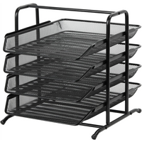 Senhoglb 4 Tier A4 Mesh in Tray,Black, New Year Sale , Top gift picks