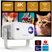 MAGCUBIC Native 1080P 650 ANSI 8K Android Supported Android 14 L018 Projector with Auto Keystone Correction Focus Wifi6 BT5.4 Portable Movie Outdoor