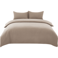 Khaki Cotton Double Gauze Duvet Cover & Pillowcases Set, 200*200CM+50*75CM*2