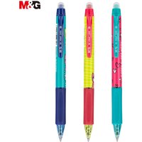 M&G So Many Cats Erasable Gel Pens, 6 Pack Erasable Pen Fine Point 0.5mm, Crystal Blue Retractable Erasable Gel Ink Pen with Comfort Grip, Make Mistakes Disappear for Drawing Writing Planner and Crossword Puzzles