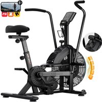 ERYNTIX Air Bike, Stille & Krachtige Luchtweerstand Hometrainer voor Volledige Lichaamsbeweging, Thuisgebruik met Instelbare Magnetische Weerstand, LCD Display & App-Connectiviteit.