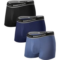 BAMBOO COOL Mens Underwear Trunks for Man Soft Waistband Open-fly Support Briefs M (3pack)