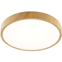 Brilliant Teranon Led Plafondlamp 38,5 Cm Hout Licht/Wit