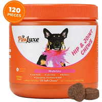 PawLuxe Hip & Joint Supplement for Dogs, Chicken Flavor, 2.5g*120 Chews