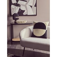 Bosie Cushion Ozella Embroidered Black/Cream Square 50x50cm