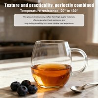 Ju7cer Transparent cup handle Glass Cup Tea Glasses Drinking Glasses Coffee Glass 300ml 1pc