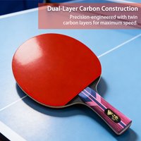 Double Fish Diamant-serie 7 Sterren professioneel tafeltennisracket, shakehand enkele paddles