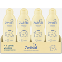 Zwitsal zeepvrije douchegel met calendula 4 x 200 ml