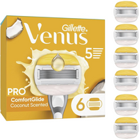 Gillette Venus Pro Comfort Glide Coconut Scented Blades 6 Refill Blades