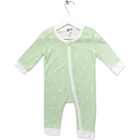 Mama Bamboo Babygrow 3-6Months Green Bamboo Print