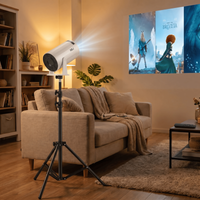 Projector with Stand Bundle-XBJ Portable White Projector+1.7m projector Bracket