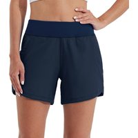 Willit Women's Swim Board Shorts UPF 50+ High Waisted Swimming Shorts with Liner Pockets 5" Navy Size 38