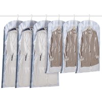 TAILI Hangende Vacuüm Opbergzakken, Ruimtebesparende Zakken, Vacuüm Sealer Zakken voor Kleding, Pakken en Jassen, Kastorganizers en Opbergruimte, (3 Lang, 3 Kort) Blauw