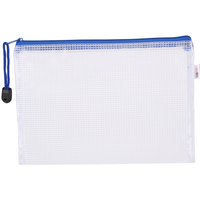Deli Mesh Zipper Pouch, Minimalist Design with Durable Material, 1-Pack for Modern Office, Travel, and Daily Organization,Size:23.5*16.5*0.5cm