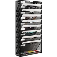 Senhoglb 10 Tier A4 Mesh Wall File Holder,Black, New Year Sale , Top gift picks