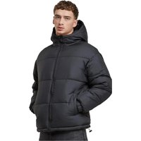 Urban Classics Basic pufferjack met kap winterjack/jas zwart maat M